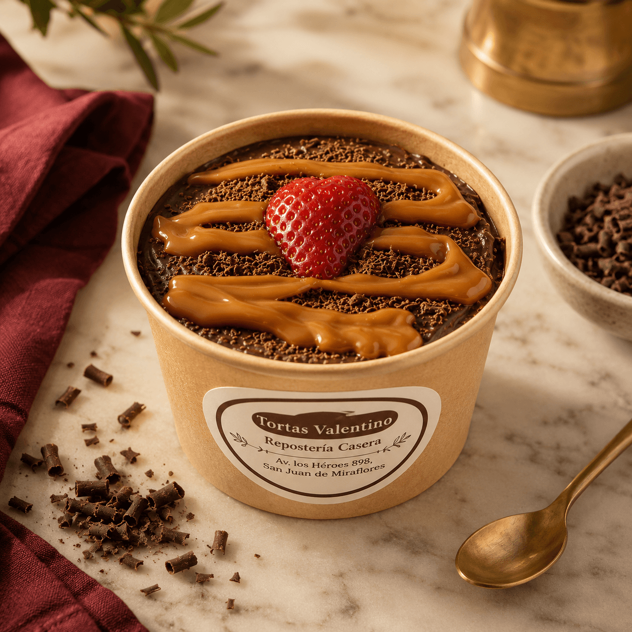 Valentino de chocolate cuchareable (8oz)