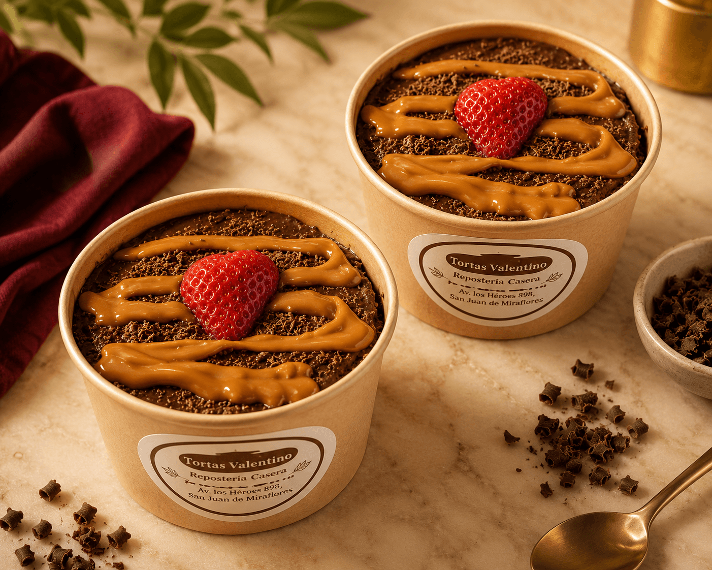 2 Valentinos de chocolate (8oz)